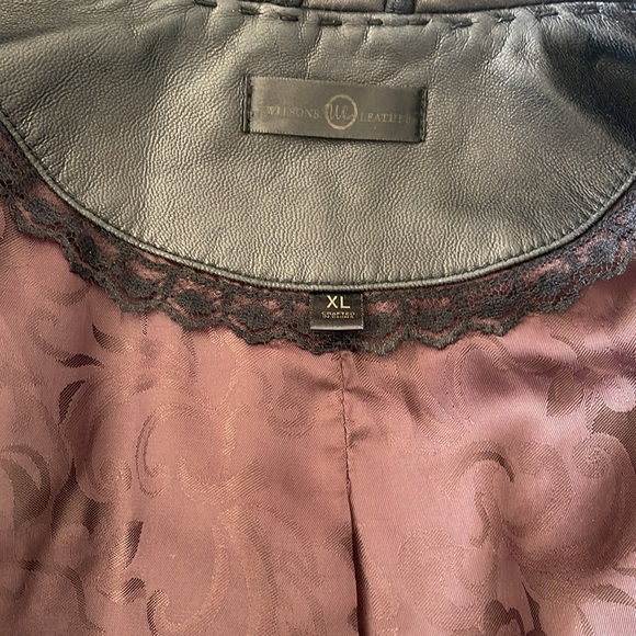Wilson Vintage,Leather women’s black soft, leather jacket. Belted. Size XL. EUC - Picture 12 of 12